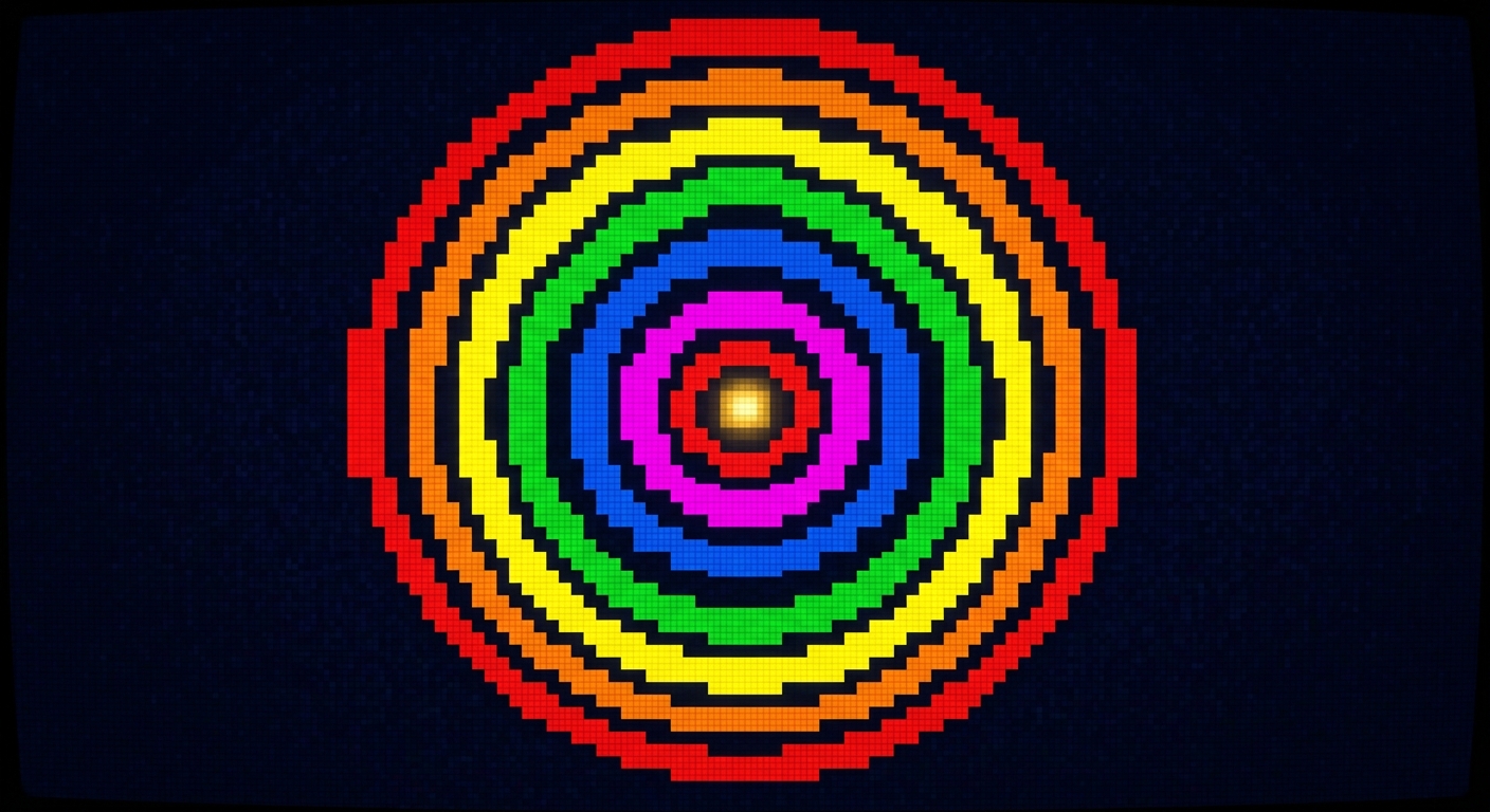 Concentric circles pixel art