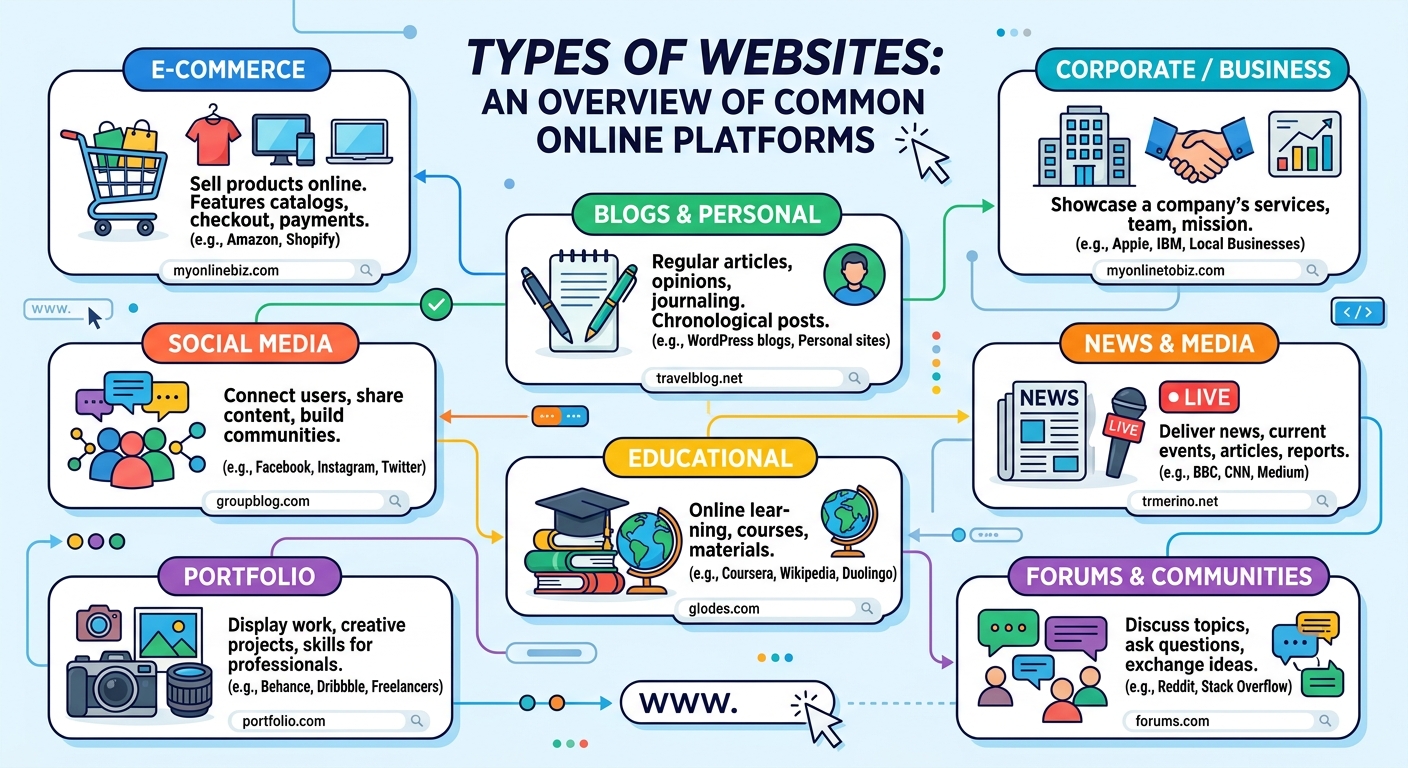 types of websites