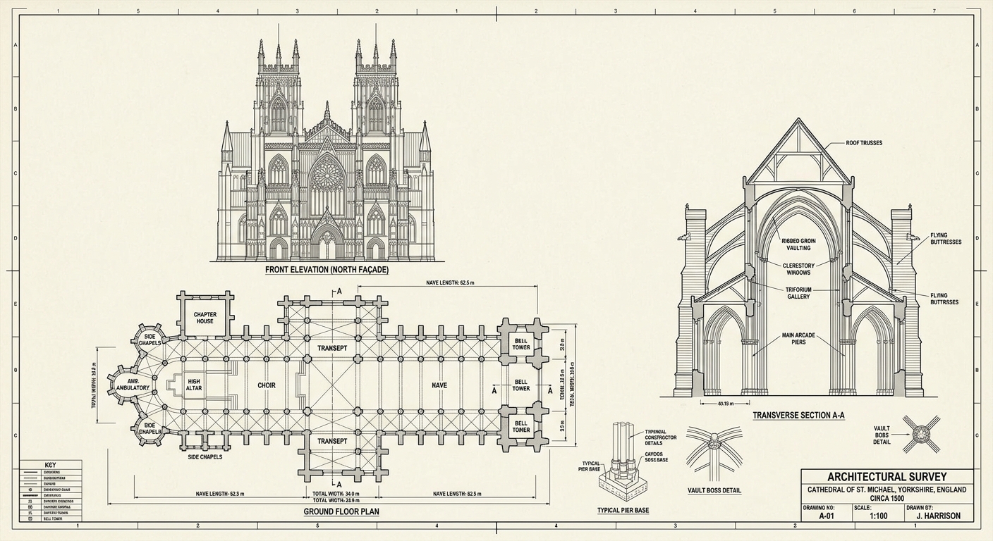 1500's church cad image