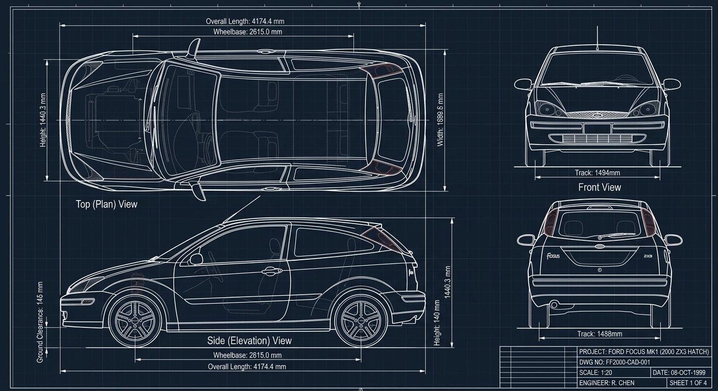 2000 Ford Focus CAD image