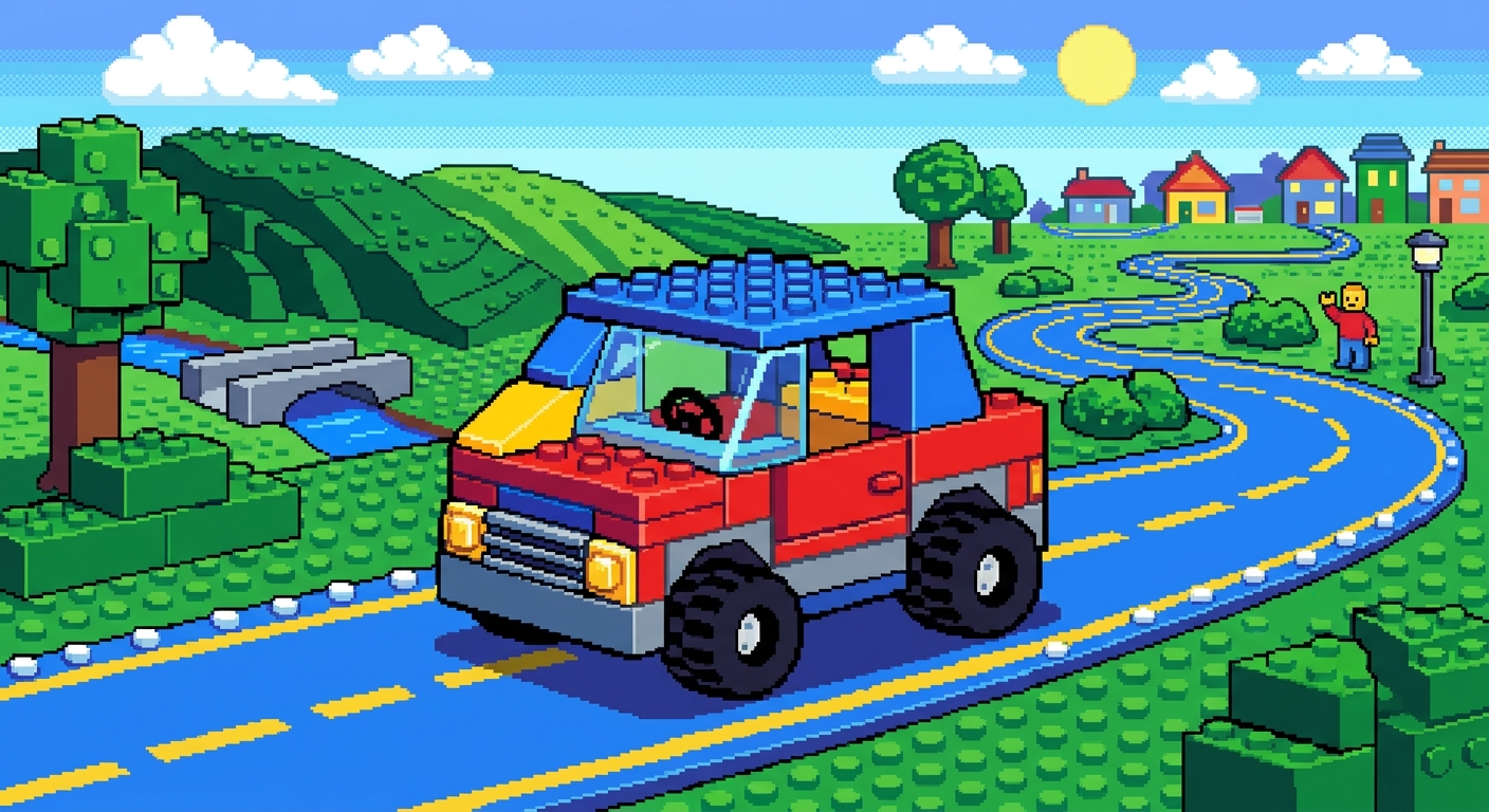 lego car pixel art