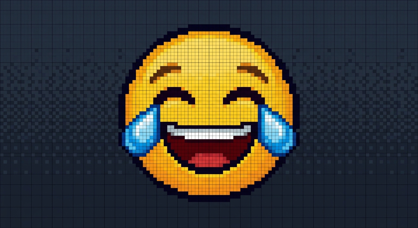 😆 laughing emoji pixel art
