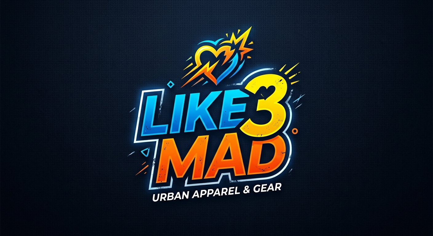'Like3 Mad' logo