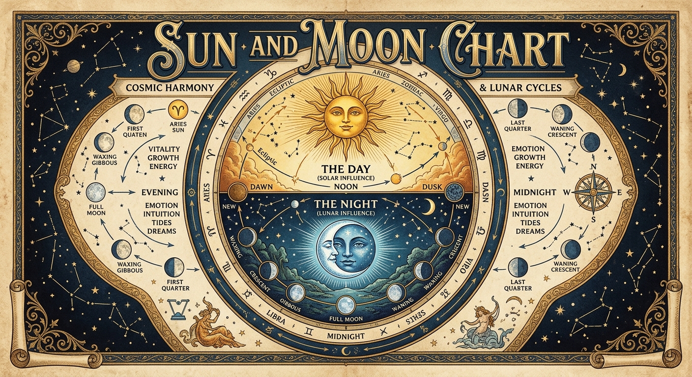 Sun and Moon chart