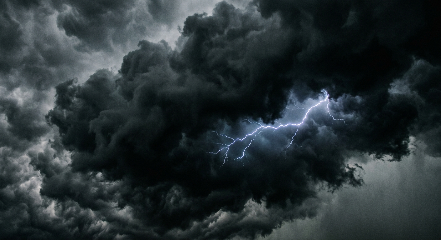 Thick black cloud filling the frame