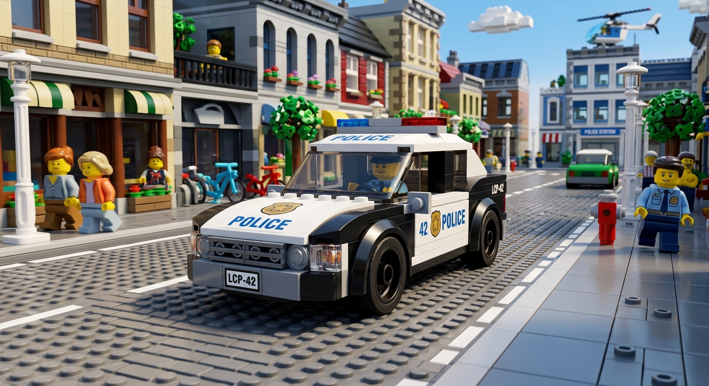 lego police car 3D