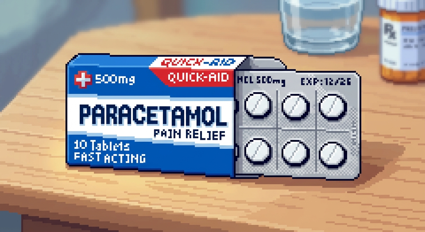 Pain relief Paracetamol Packet pixel art