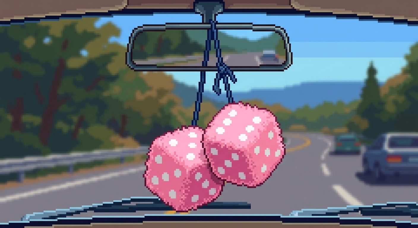 Fluffy dice pixel art
