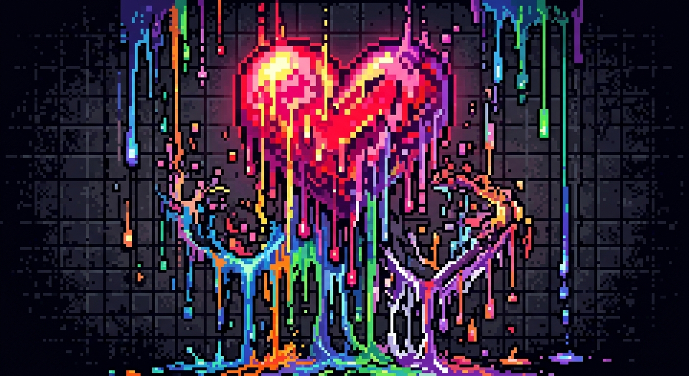 dripping pixel art