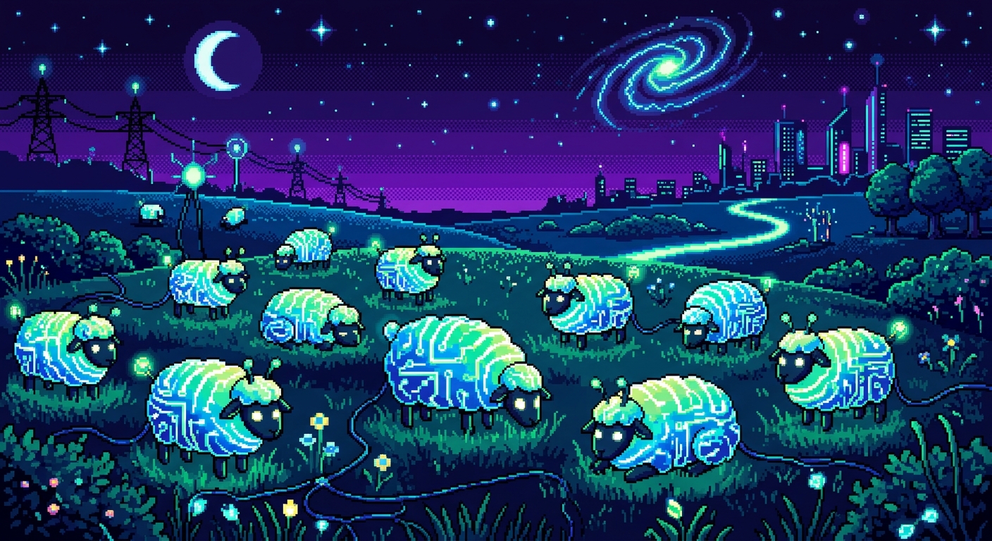 electric sheep pixel art
