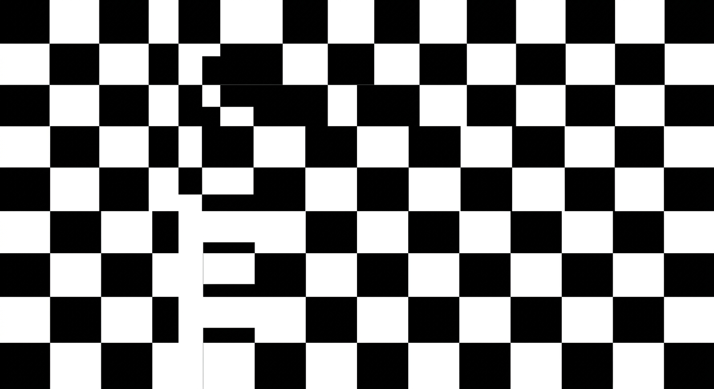 <svg width="1000" height="1000" viewBox="0 0 1000 1000" xmlns="http://www.w3.org/2000/svg">
  <defs>
    <pattern id="checker" width="100" height="100" patternUnits="userSpaceOnUse">
      <rect width="50" height="50" fill="#000"/>
      <rect x="50" y="0" width="50" height="50" fill="#fff"/>
      <rect x="0" y="50" width="50" height="50" fill="#fff"/>
      <rect x="50" y="50" width="50" height="50" fill="#000"/>
    </pattern>
  </defs>
  <rect width="1000" height="1000" fill="url(#checker)"/>
</svg>