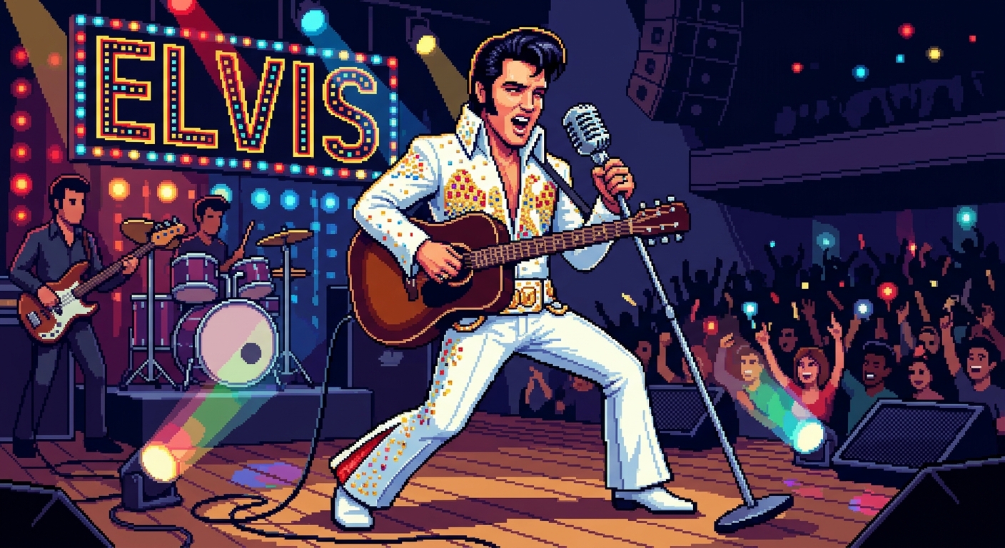 elvis presley pixel art