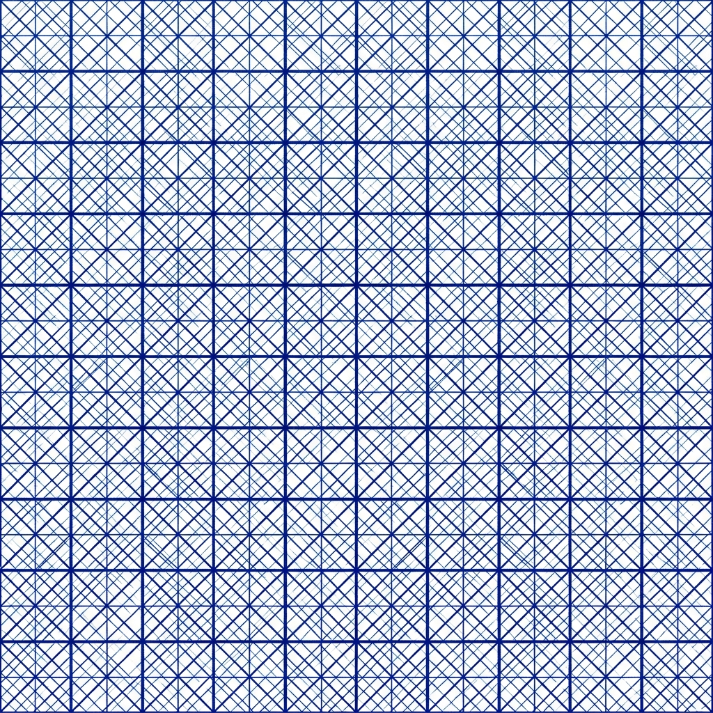Square cross hatched blue lines on a white background. Perfectly geometric and tile-able image.