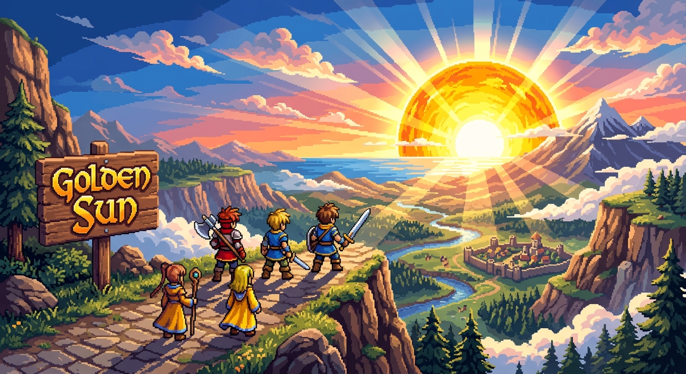 golden sun pixel art