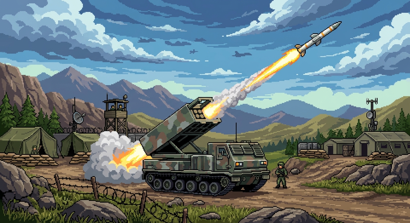 a land to air missile pixel art