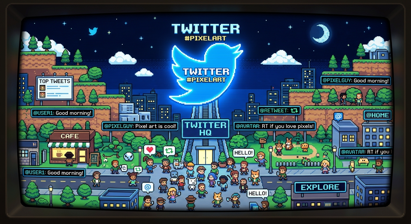 Twitter pixel art