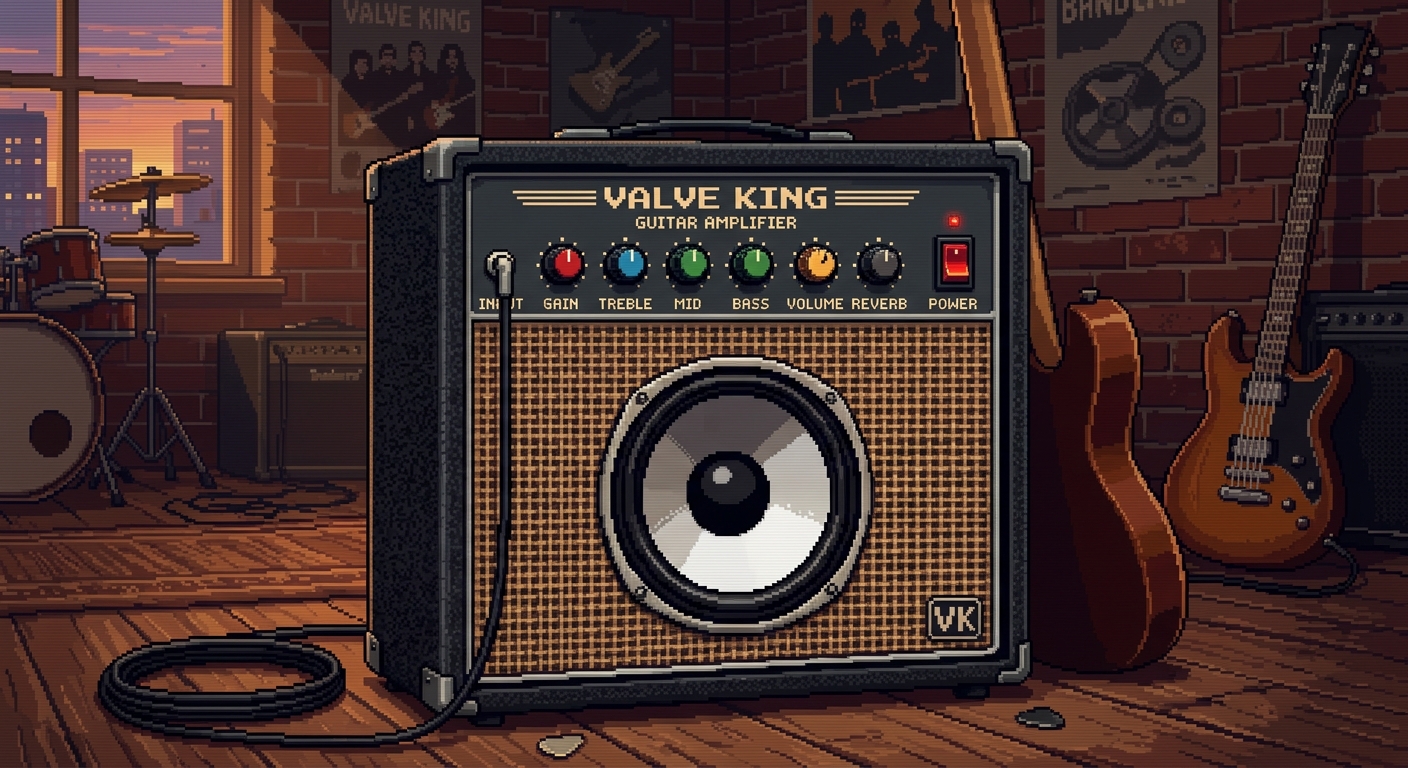 guitar amplifier pixel art