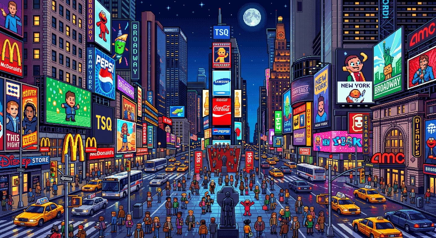 time square pixel art