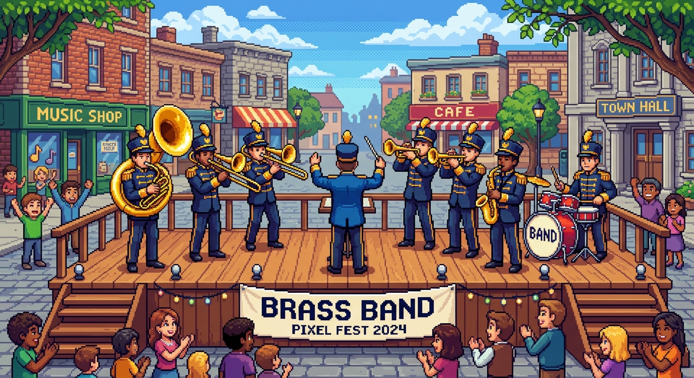 brass band pixel art