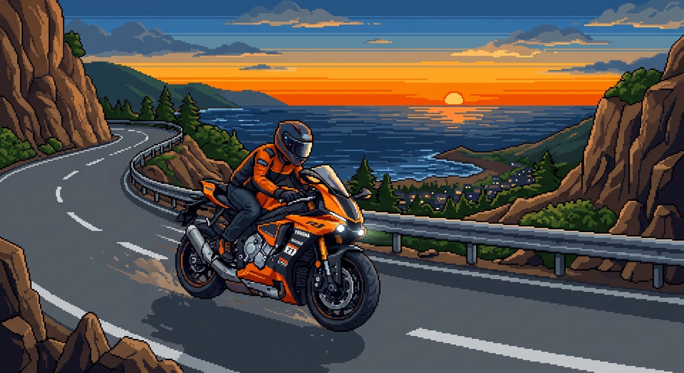 motorbike pixel art