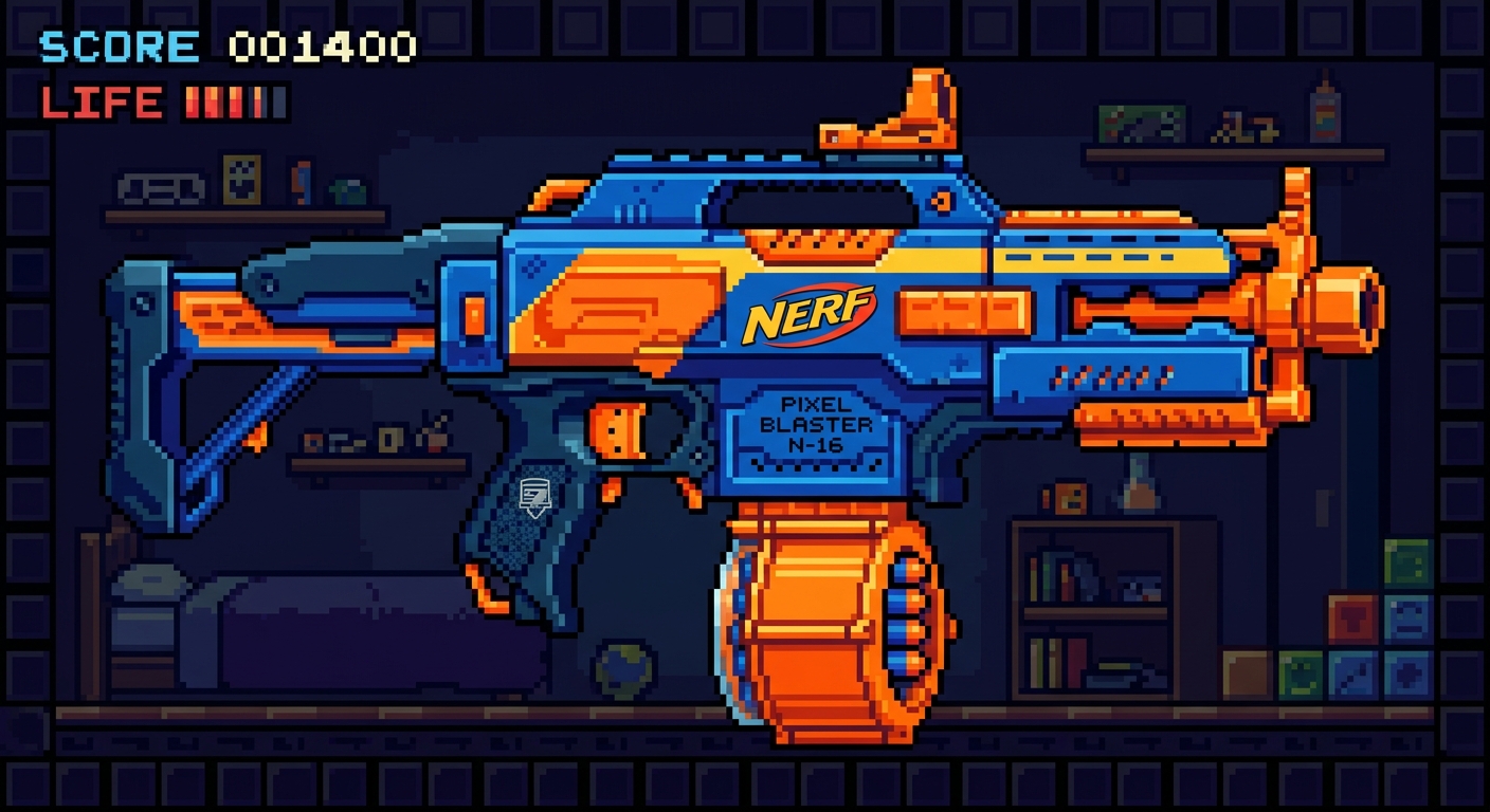 nerf gun pixel art