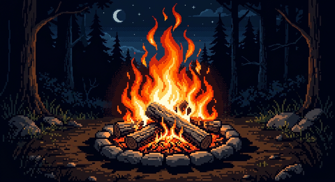 Fire pixel art