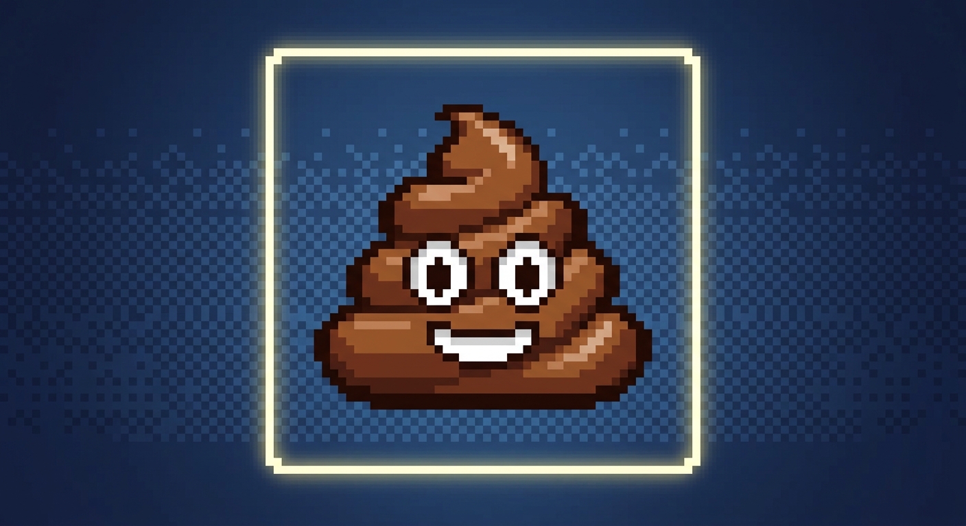 poop emoji pixel art