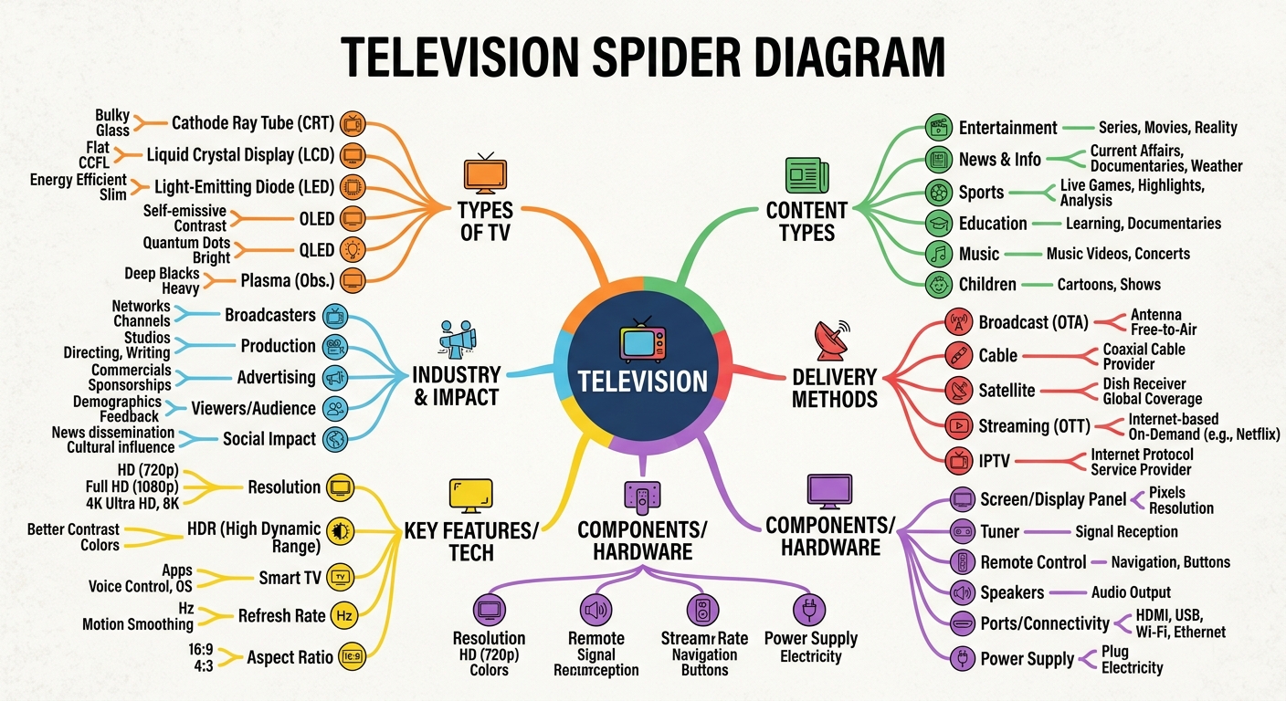 tv spider diagram
