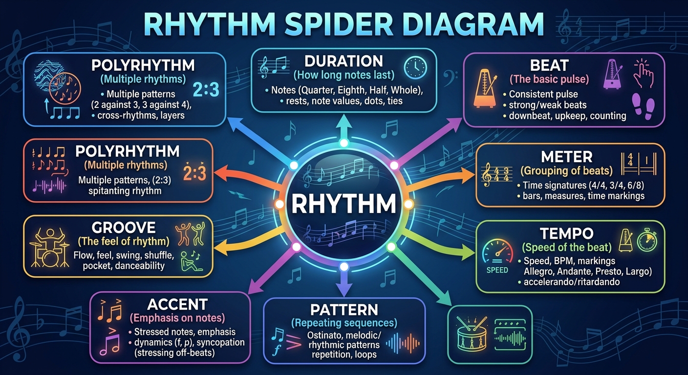 Rhythm spider diagram