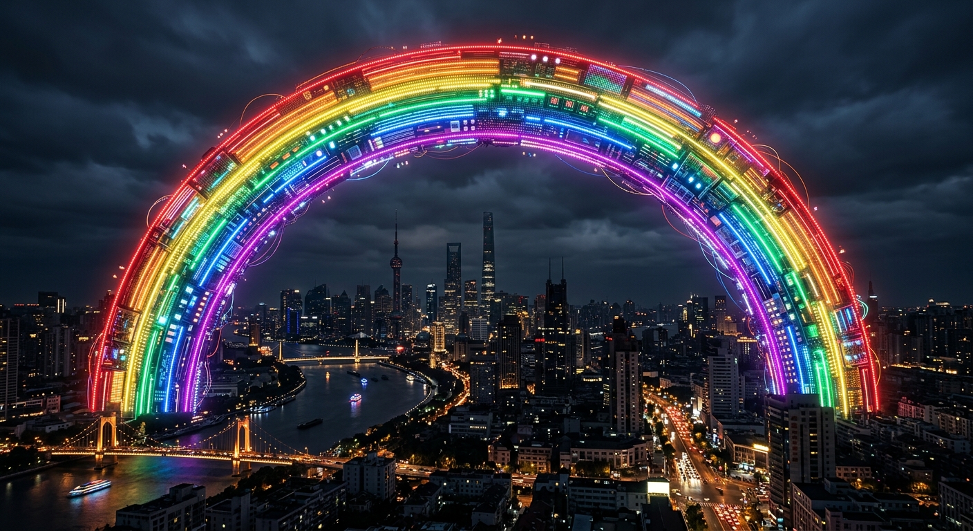 an electronic rainbow