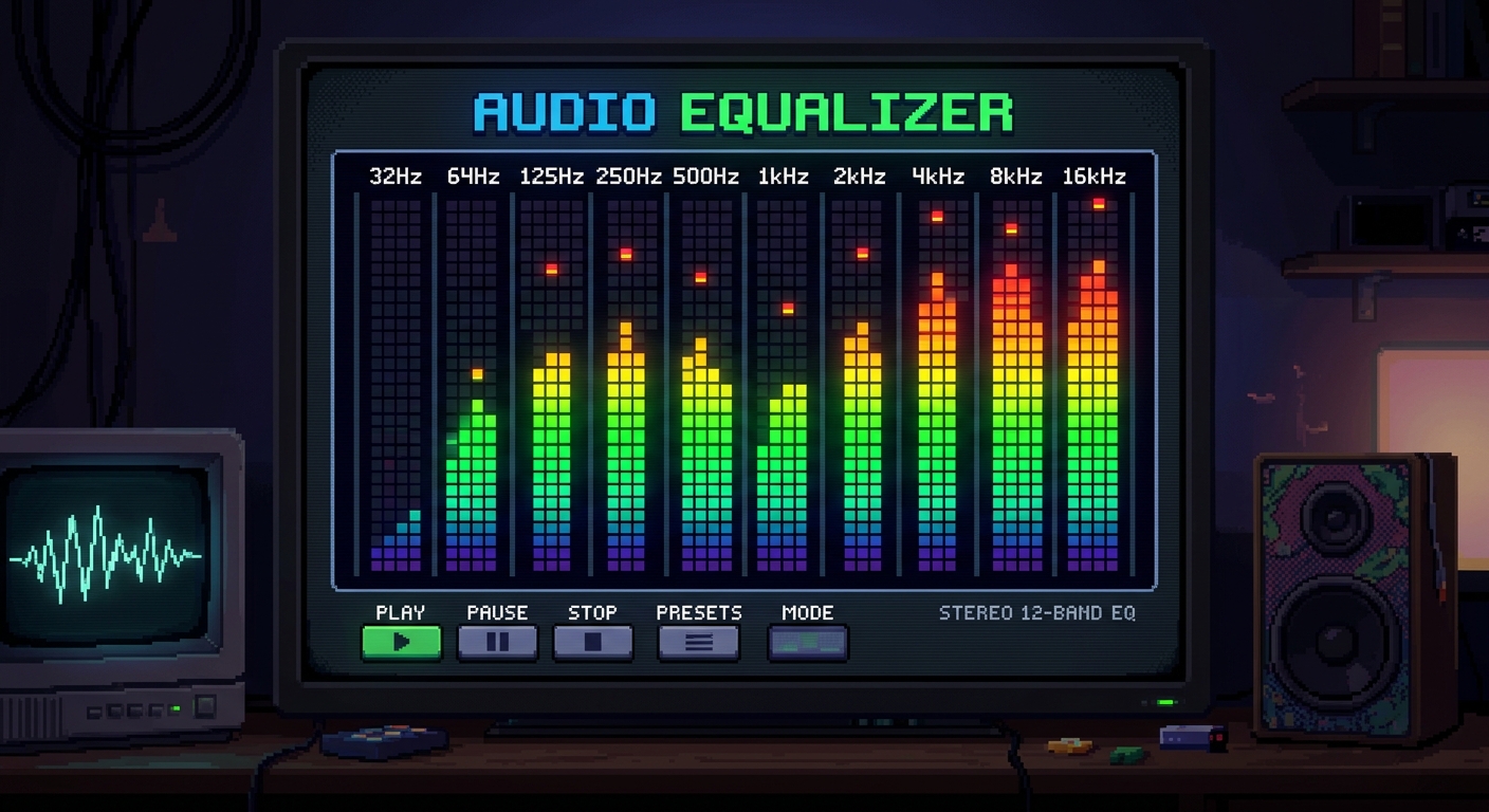 equalizer pixel art