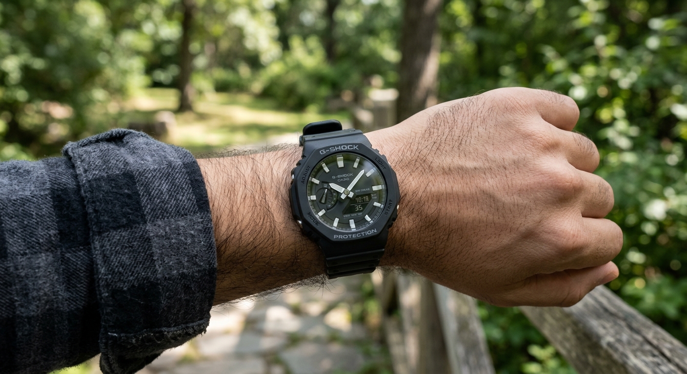 Casio analogue and digital watch