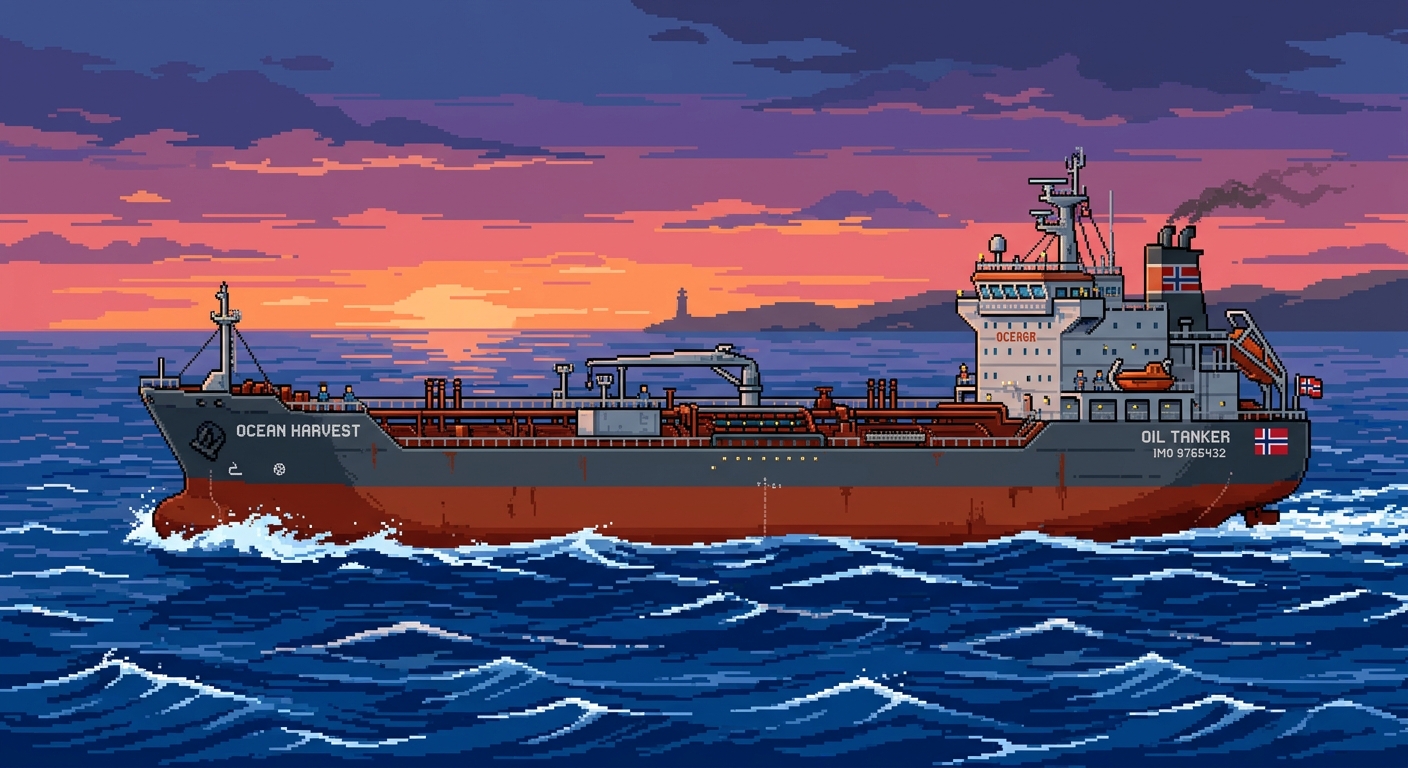 oil tanker pixel art