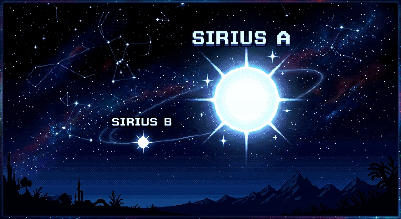 Sirius A and Sirius B pixel art