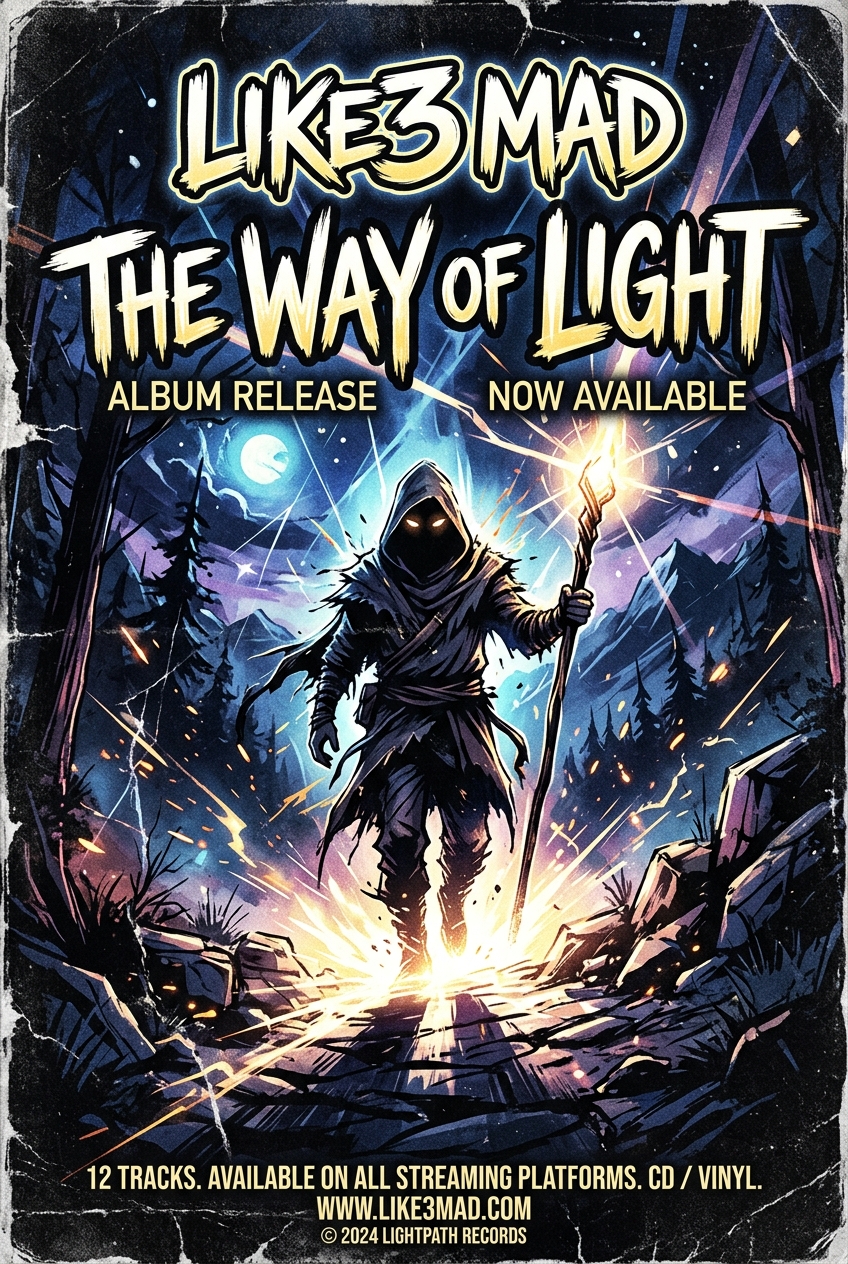 Like3 Mad 'The Way of Light' album poster