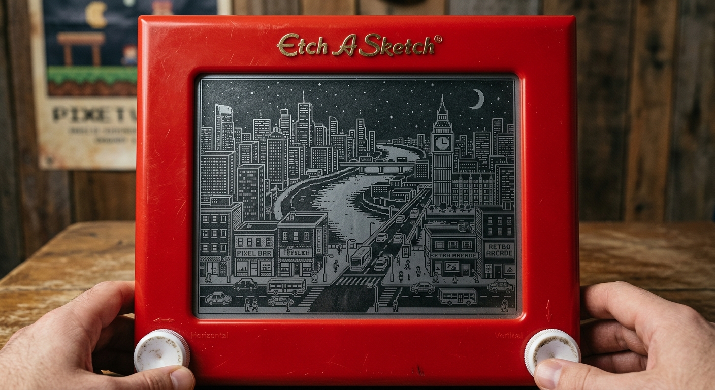 Etch a Sketch image pixel art
