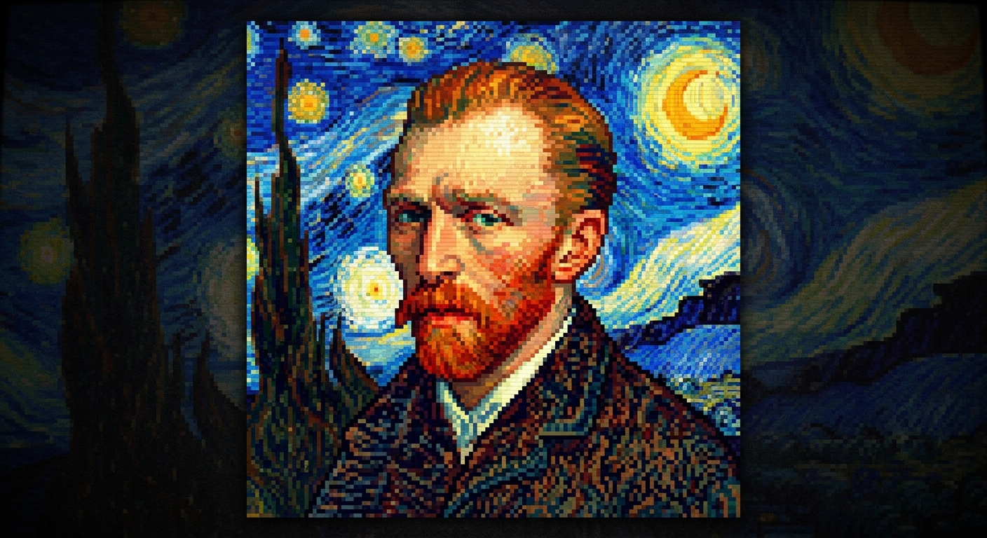 vincent van gof pixel art