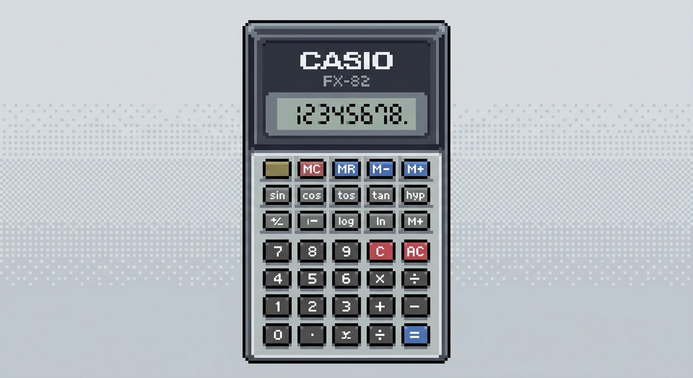 casio calculator pixel art