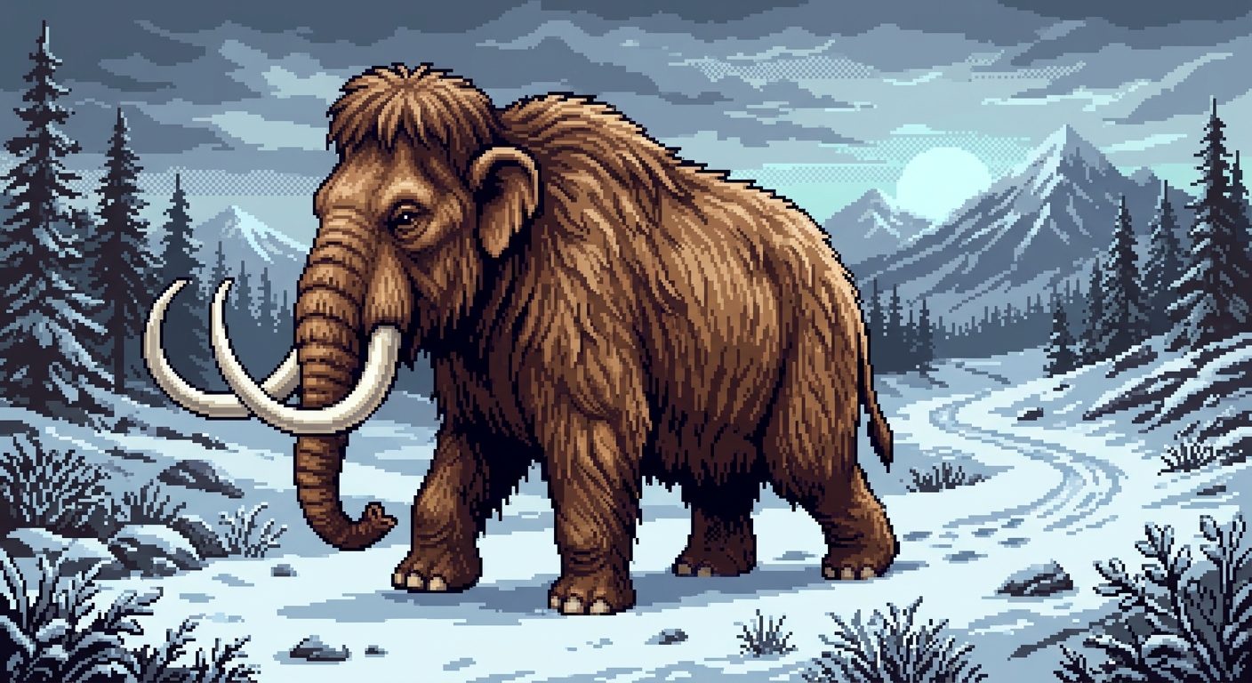 Woolly Mammoth Pixel art