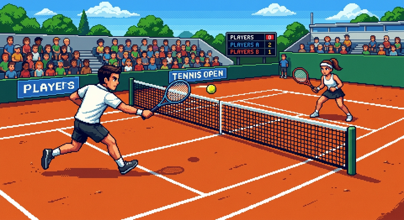 tennis pixel art