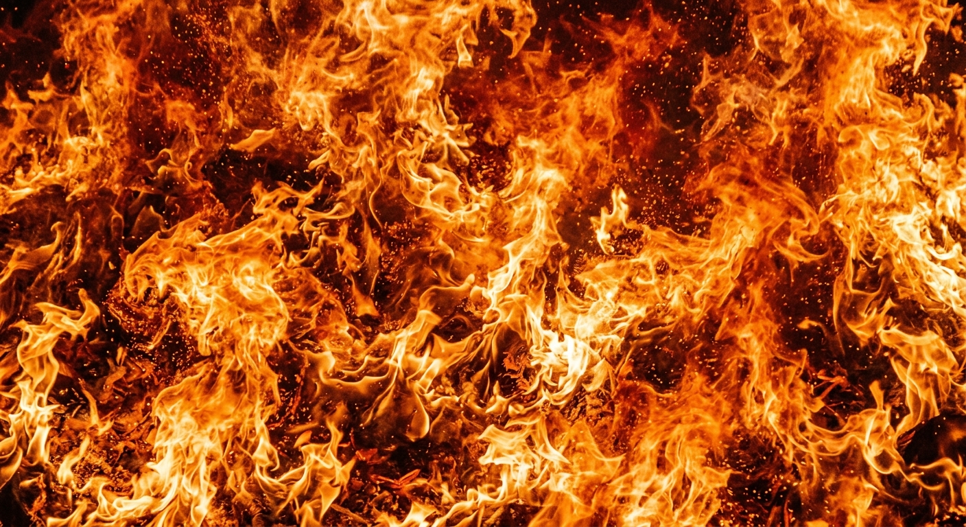 Fire filling the frame