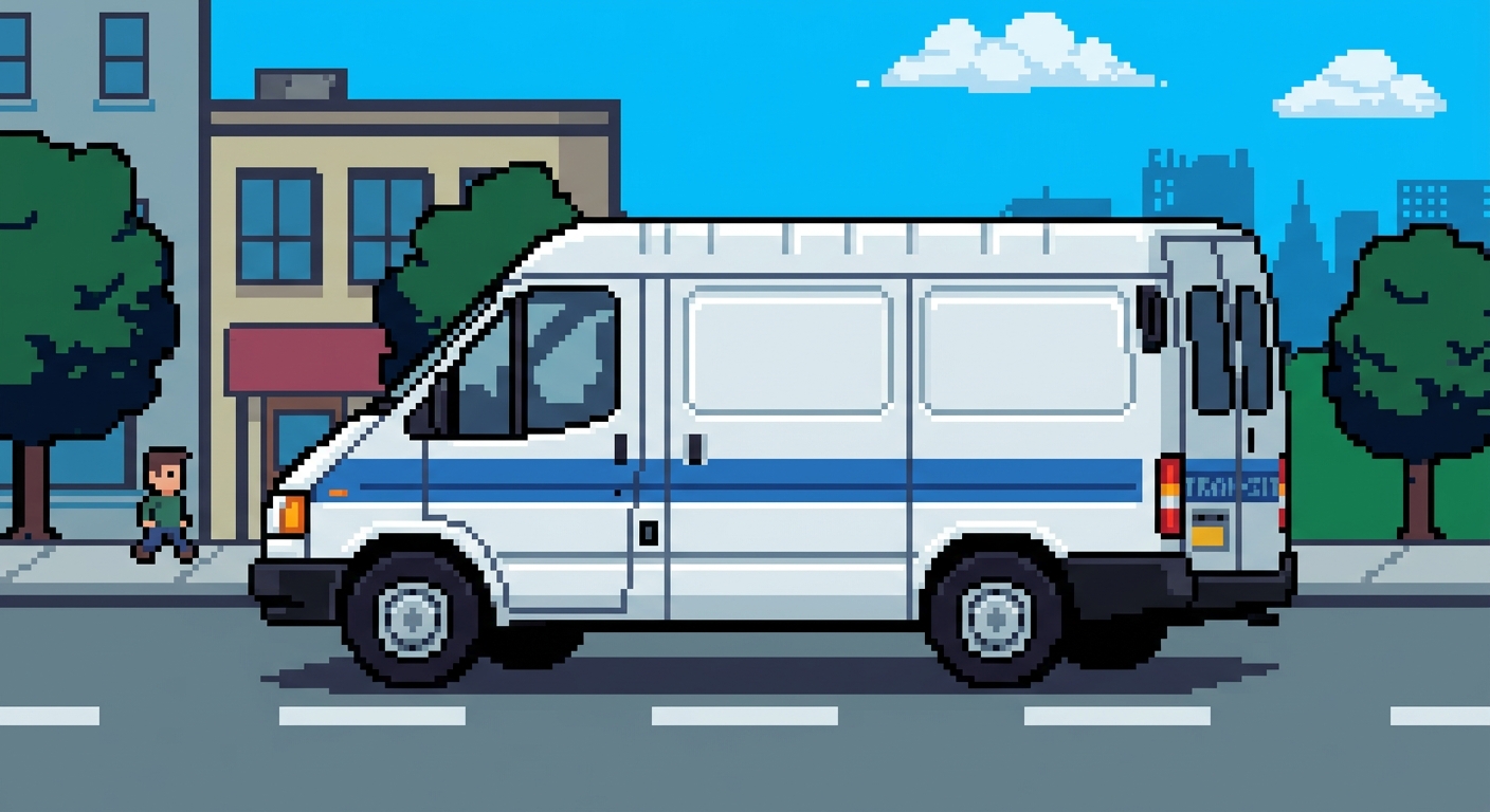 Transit van Pixel art