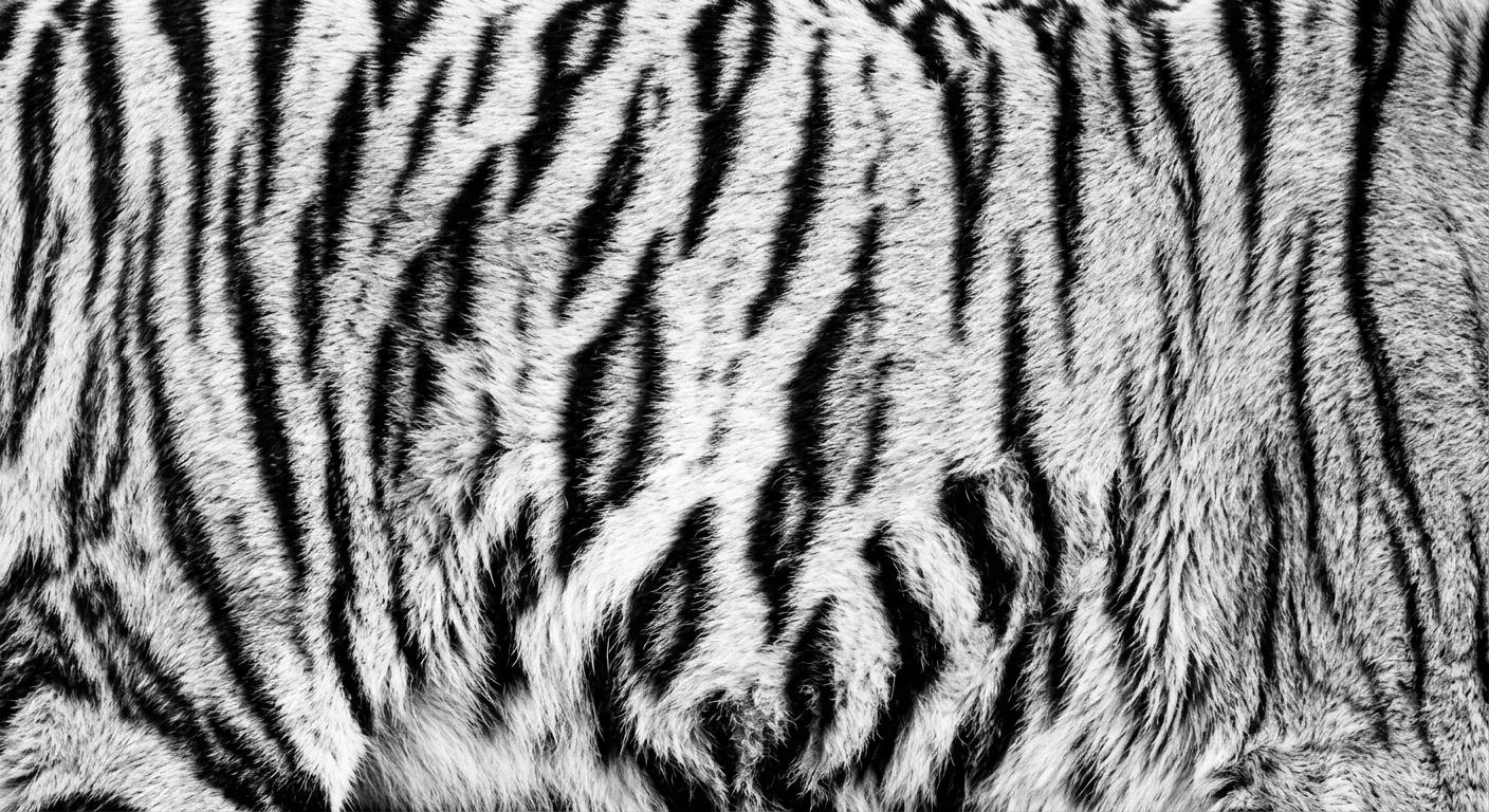 Black and white tiger print filling the frame