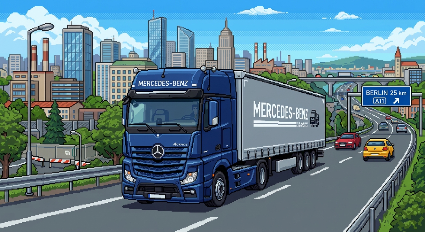 Mercedes Benz truck Pixel art