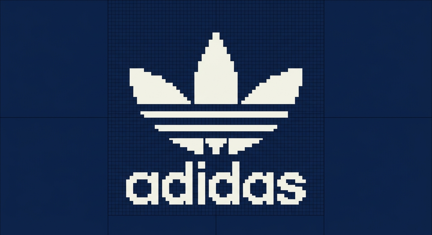 adidas trefoil logo pixel art