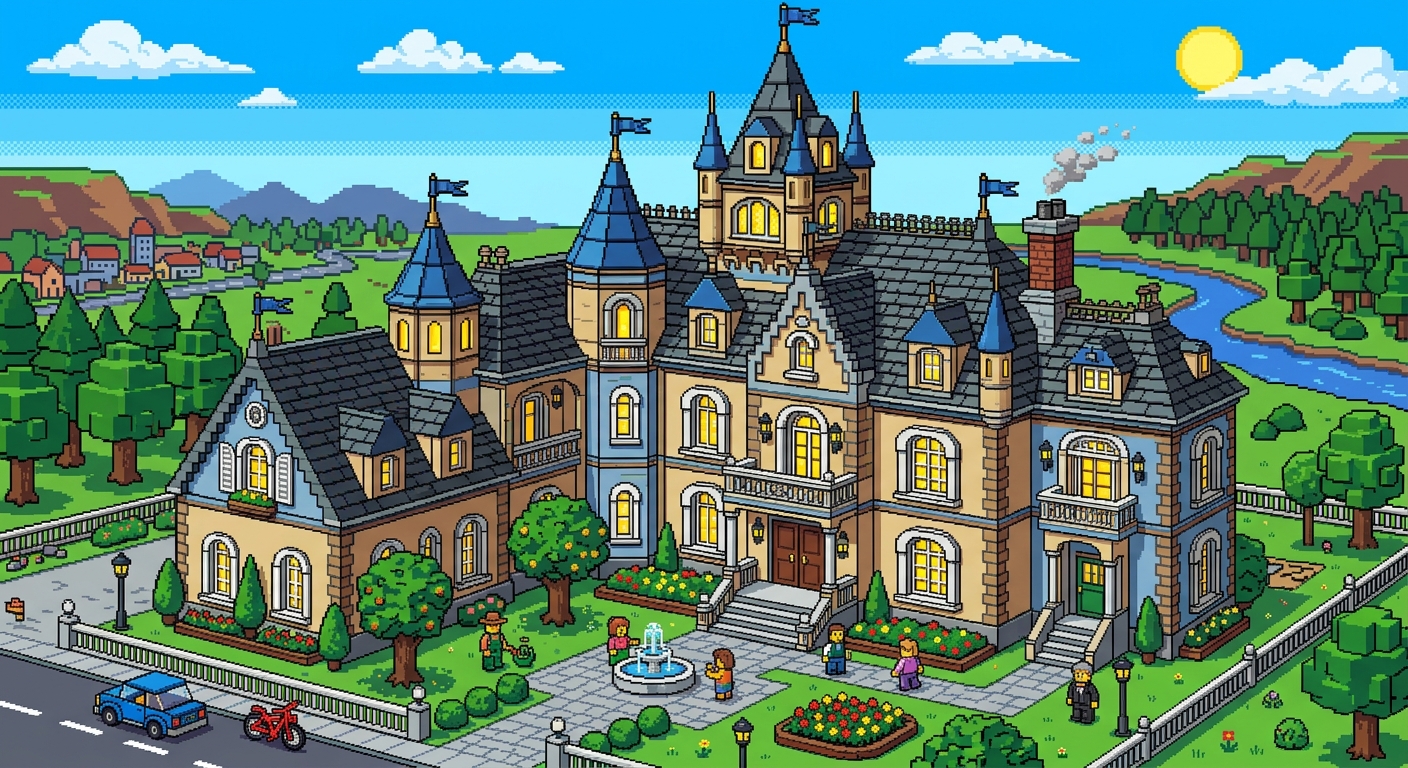 Lego mansion pixel art