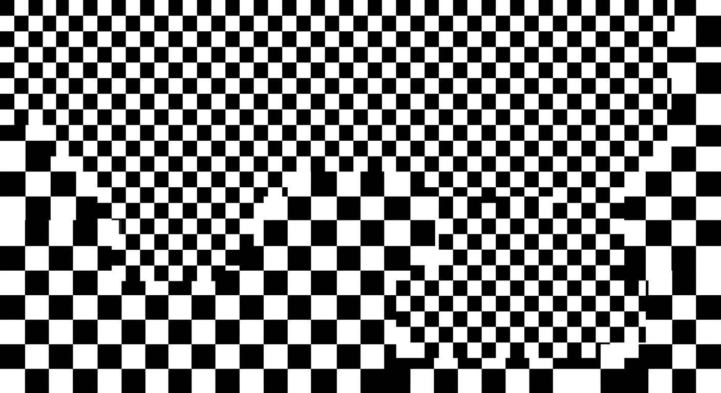 a perfect black and white chequered pattern