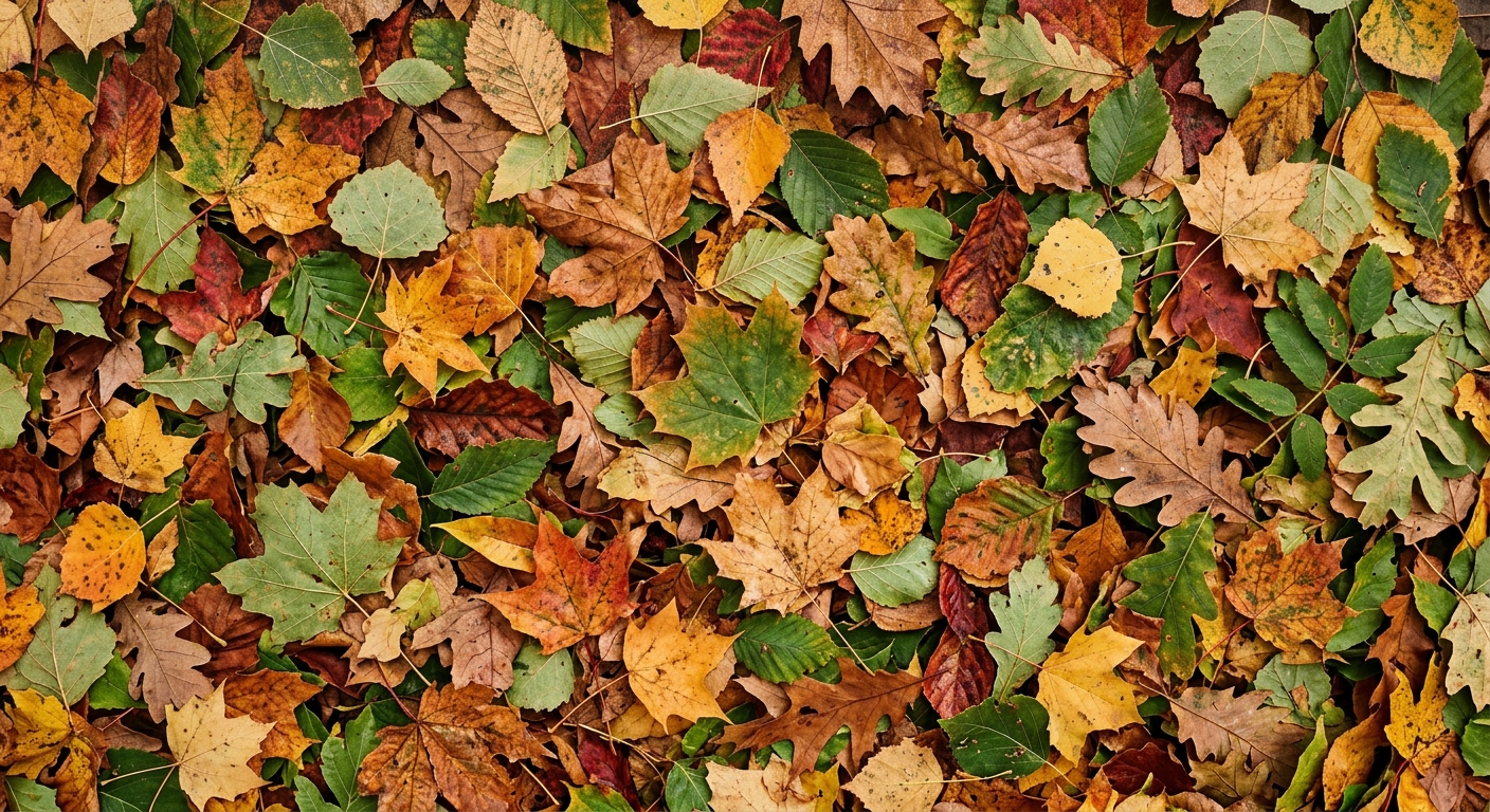 Leaves filling the frame